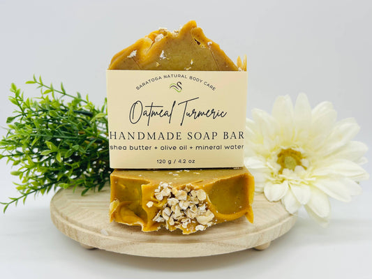 Oatmeal Turmeric Handmade Soap Bar VEGAN COLD PROCESS