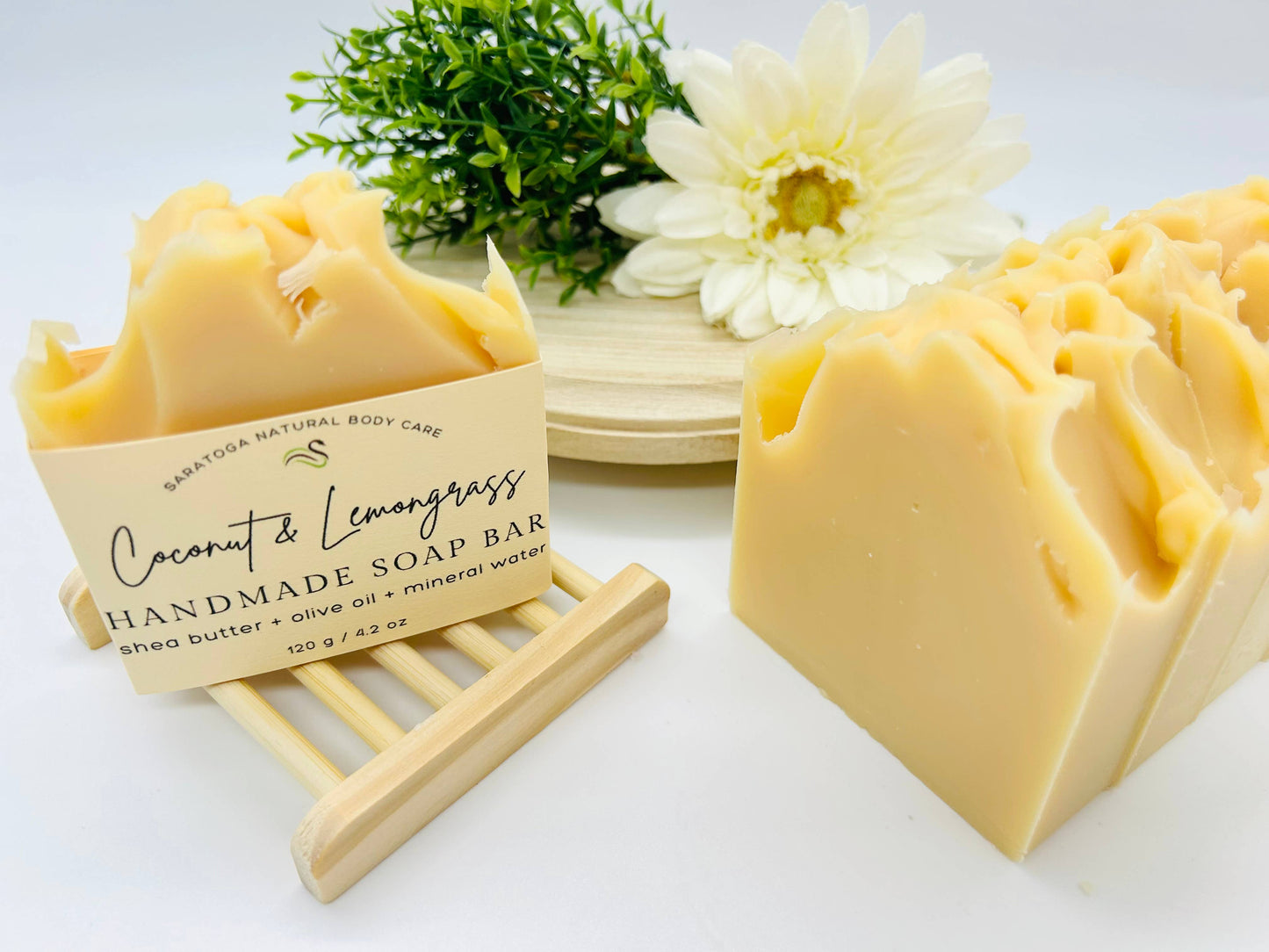 Coconut Lemongrass Handmade Soap Bar NATURAL VEGAN