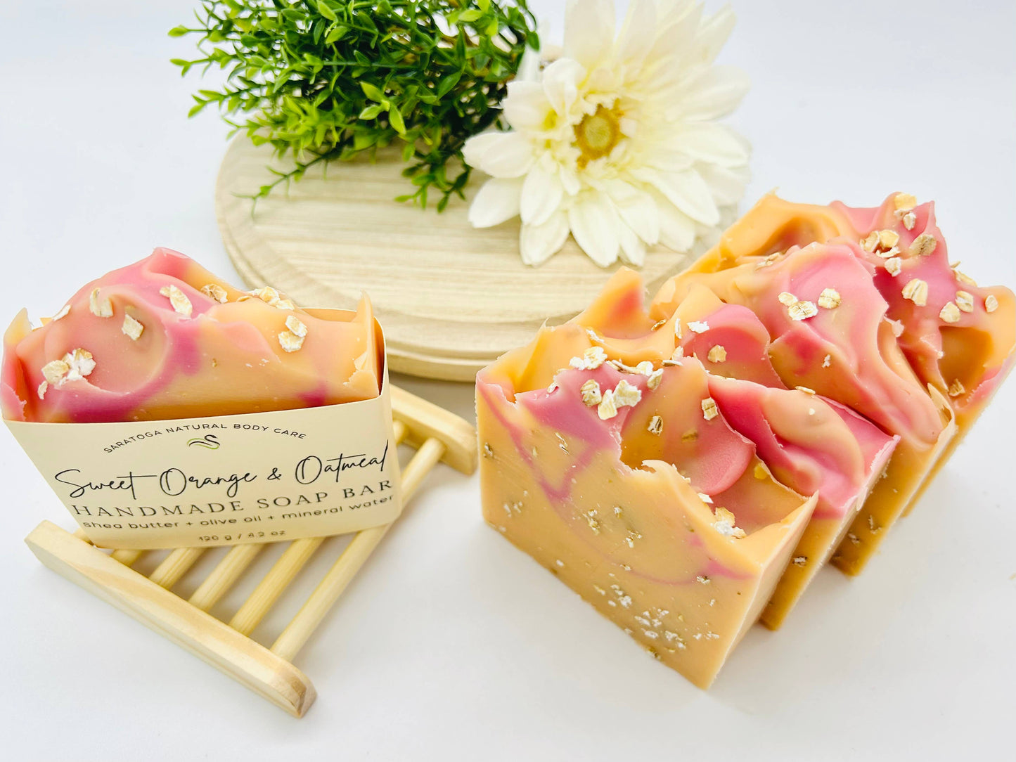 Sweet Orange Oatmeal Handmade Soap Bar VEGAN COLD PROCESS