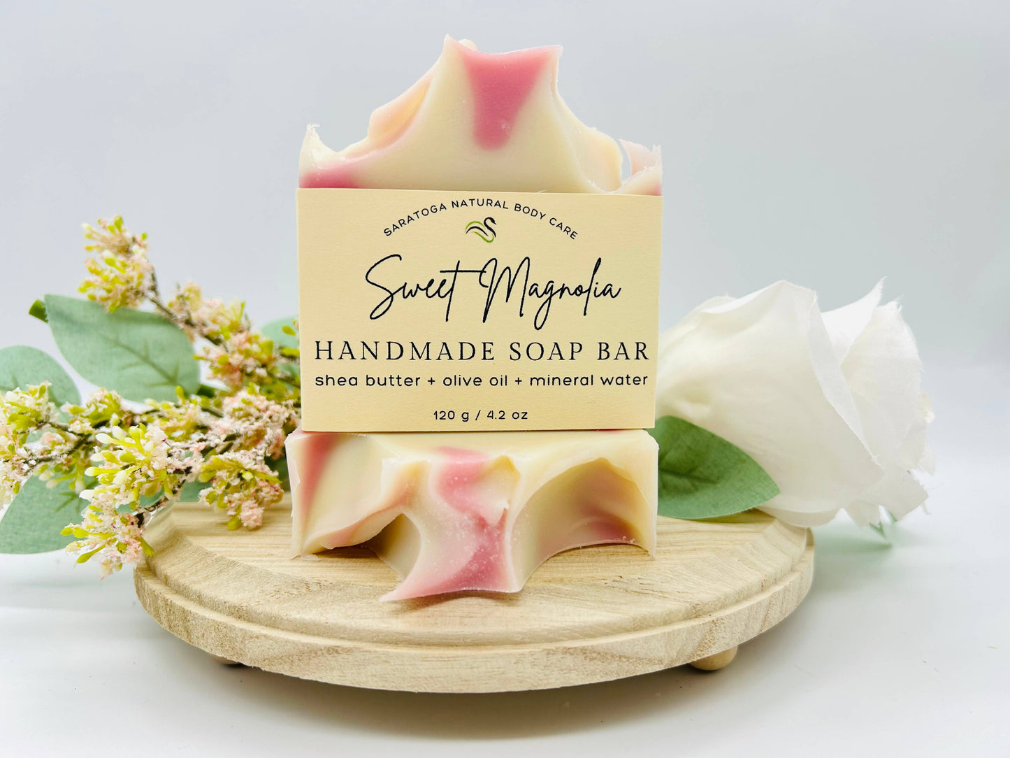 Sweet Magnolia Handmade Soap Bar VEGAN COLD PROCESS