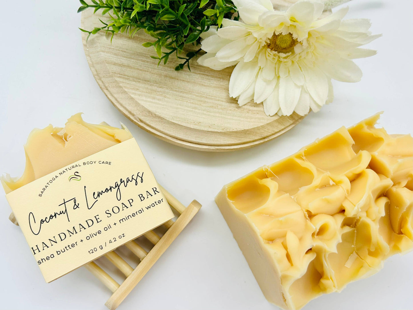 Coconut Lemongrass Handmade Soap Bar NATURAL VEGAN