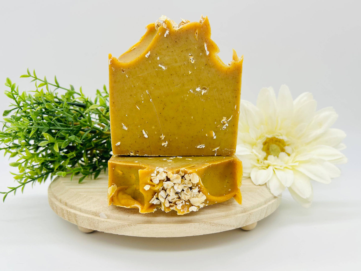 Oatmeal Turmeric Handmade Soap Bar VEGAN COLD PROCESS