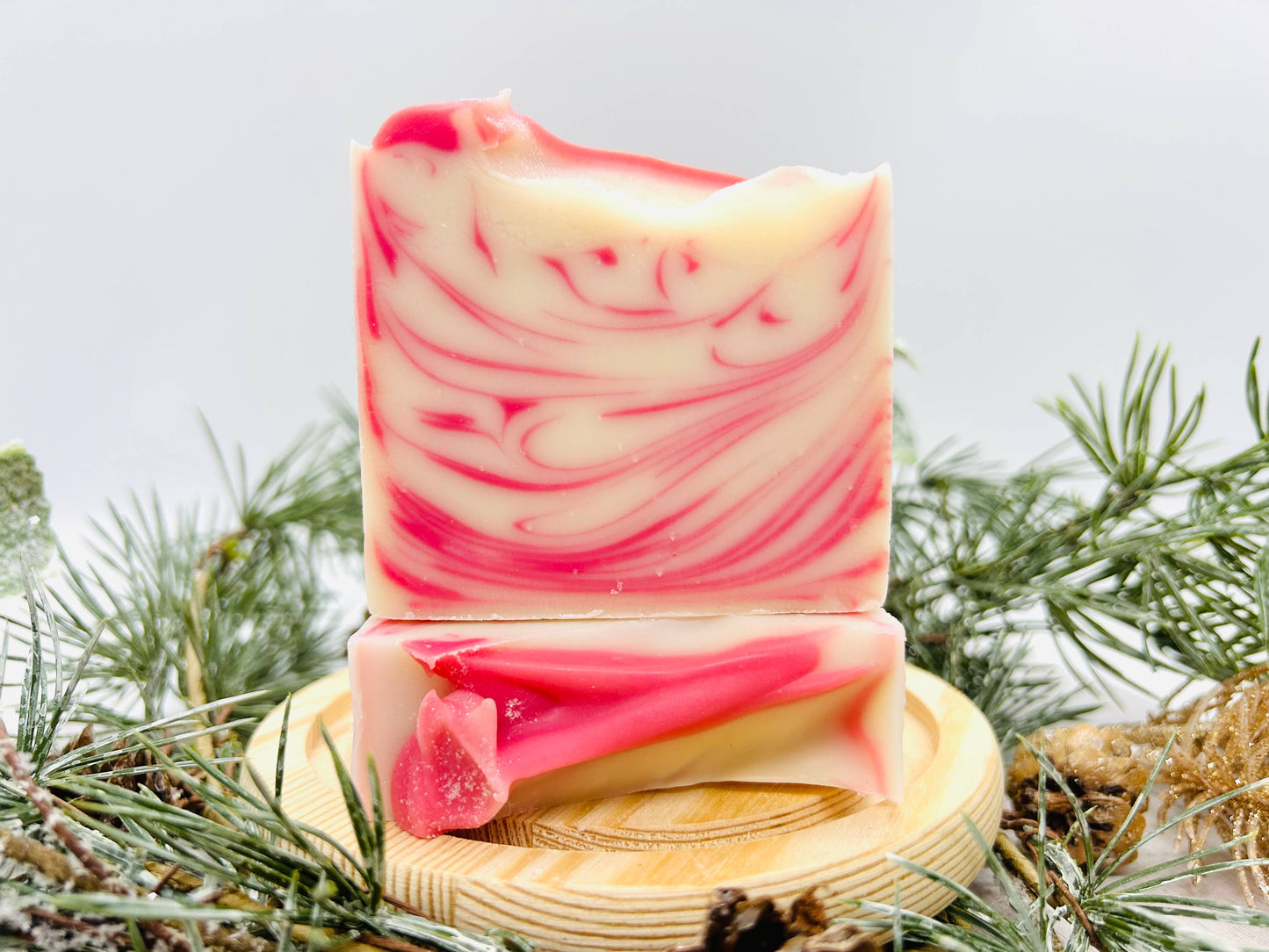 SEASONAL Peppermint Frost Handmade Soap Bar VEGAN Winter