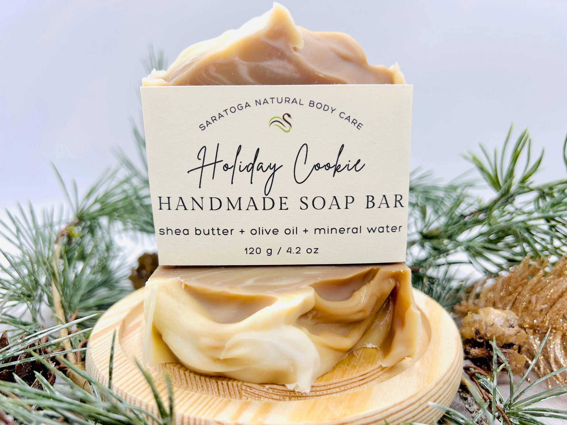 Seasonal Handmade Bar Soap & Bamboo Soap Saver Dish Gift Set – The Perfect Duo for Self-Care