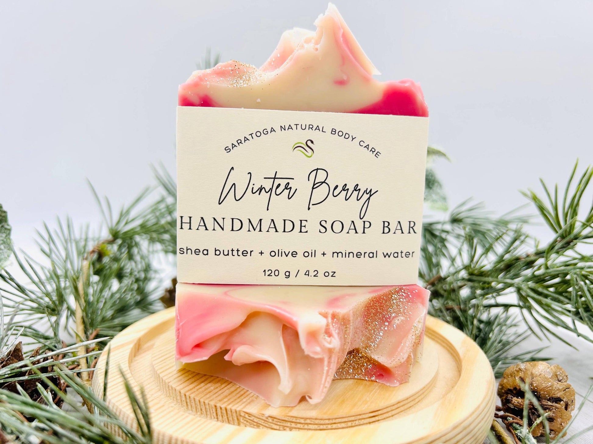 Seasonal Handmade Bar Soap & Bamboo Soap Saver Dish Gift Set – The Perfect Duo for Self-Care